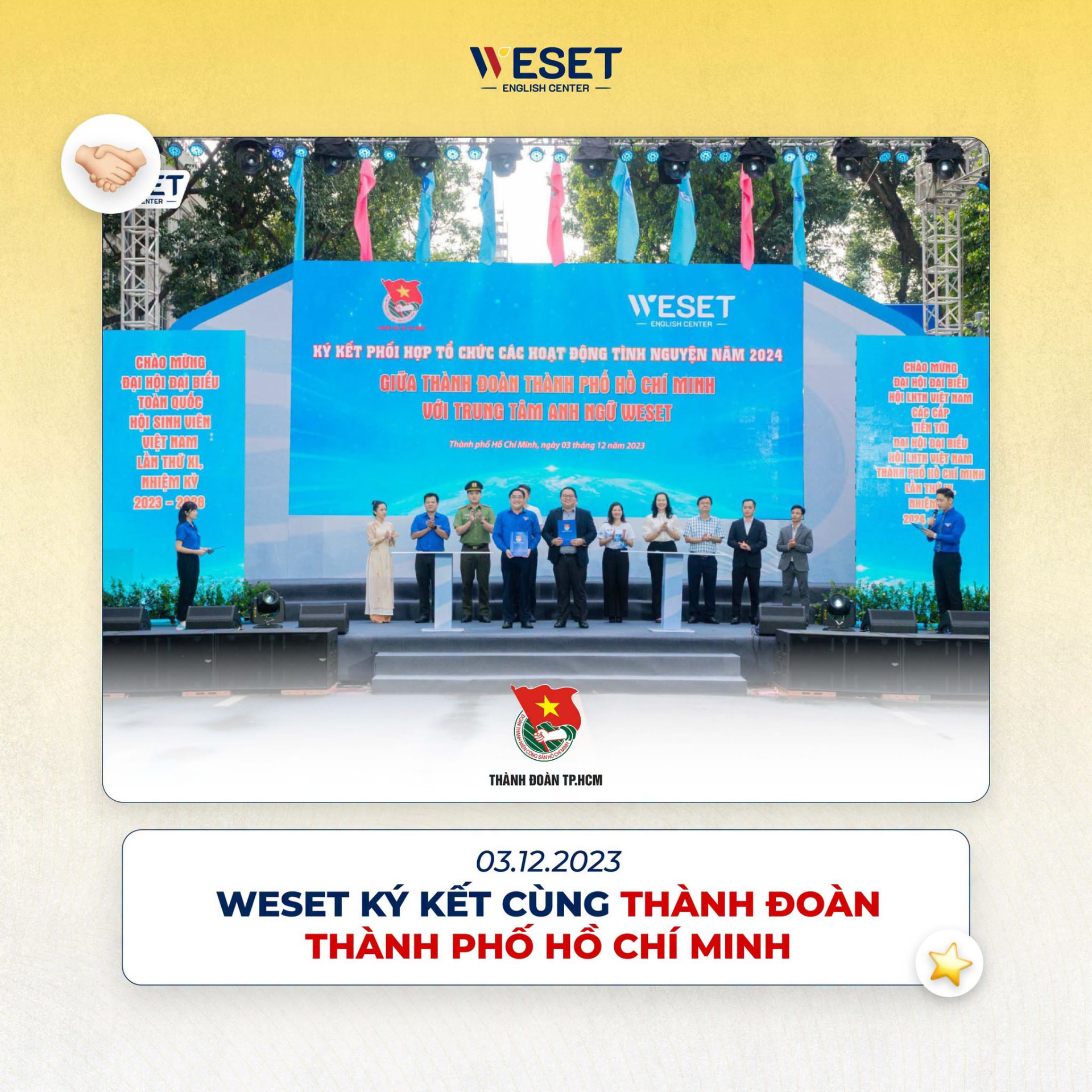 WESET ký kết cùng Thành Đoàn TP.HCM ngày 03.12.2023